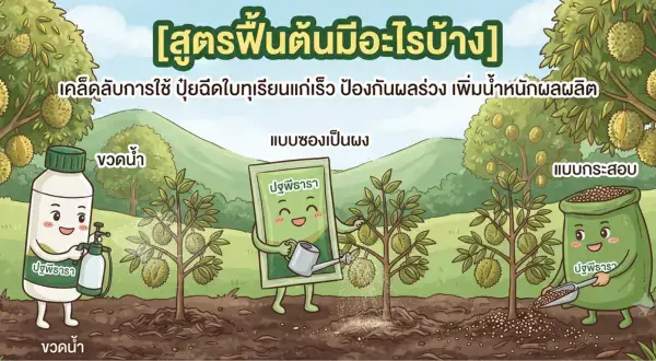 3 ขั้นตอนกู้ต้นโทรม สูตรฟื้นต้นทุเรียนมีอะไรบ้าง ให้กลับมาแตกใบพุ่ง